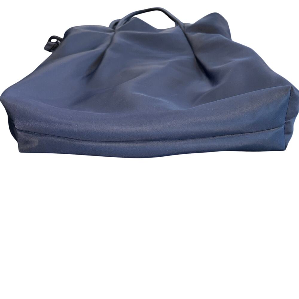 Aritzia Babaton Commute Tote Navy Nylon Cinch Quiet Luxury Minimalist Bag - Picture 8 of 10
